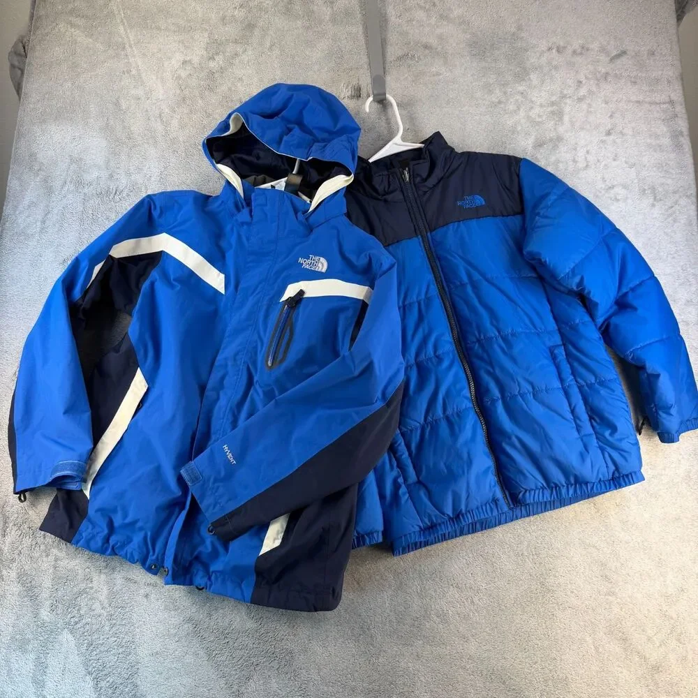 North Face Boys 3-in-1 TriClimate Jacket HyVent Powder Skirt Size L 14/16